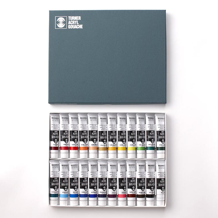 楽天市場】【ターナー】 アクリルガッシュ 20ml 18色セット 1個入