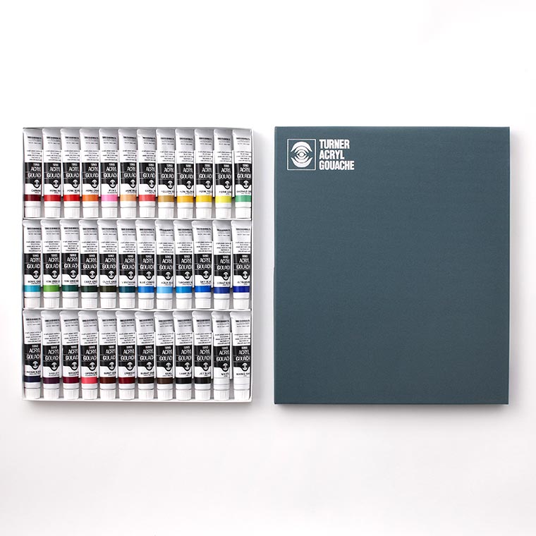ターナー 画材 イラスト アクリルガッシュ ml 36色セット 1個入 文房具 新学期 文具 ステーショナリー 絵具 絵の具 ペインティング お絵描き 新学期 インキ インク カラー 画材 えのぐ アート プレゼント イラスト 宅配便 日本国内発送の