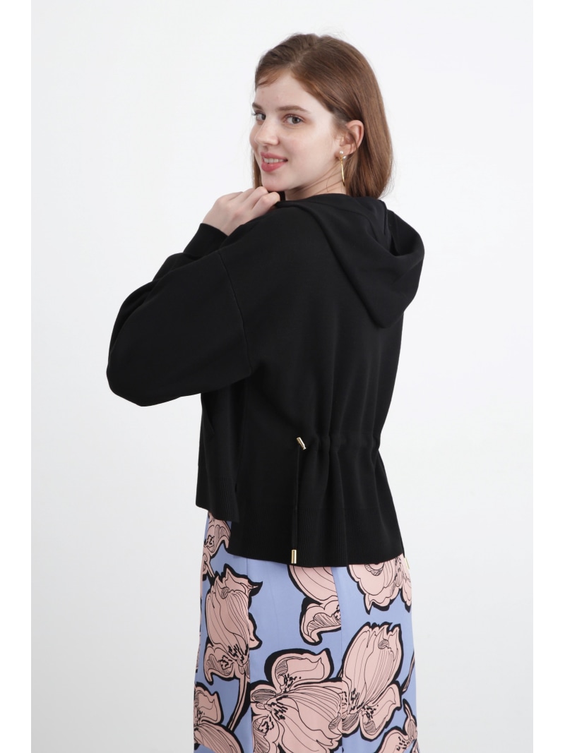【SALE／50%OFF】ニットダンボールパーカー PINKY&DIANNE ピンキー アンド ダイアン トップス カーディガン グレー ブラック【RBA_E】【送料無料】[ Fashion]｜PINKY ＆ DIANNE
