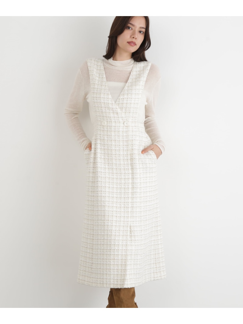 【SALE／49%OFF】◆ループツイードジャンバースカート PINKY\u0026DIANNE ピン手当たり アンド ダイアン 衣裳・御召しもの 衣裳 米国海軍 ベージュ【RBA_E】【貨物輸送無料】[ Fashion]