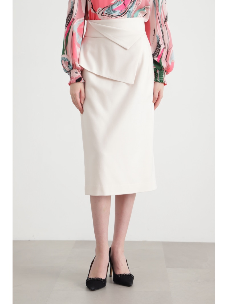 【SALE／30%OFF】ペプラムフラノスカート PINKY&DIANNE ピンキー アンド ダイアン スカート その他のスカート ベージュ ブラック レッド【RBA_E】【送料無料】[ Fashion]｜PINKY ＆ DIANNE