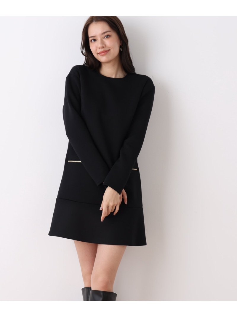 【SALE／28%OFF】◆ダンボールニットミニワンピース PINKY&DIANNE ピンキー アンド ダイアン ワンピース・ドレス ワンピース ホワイト ブラック【RBA_E】【送料無料】[ Fashion]