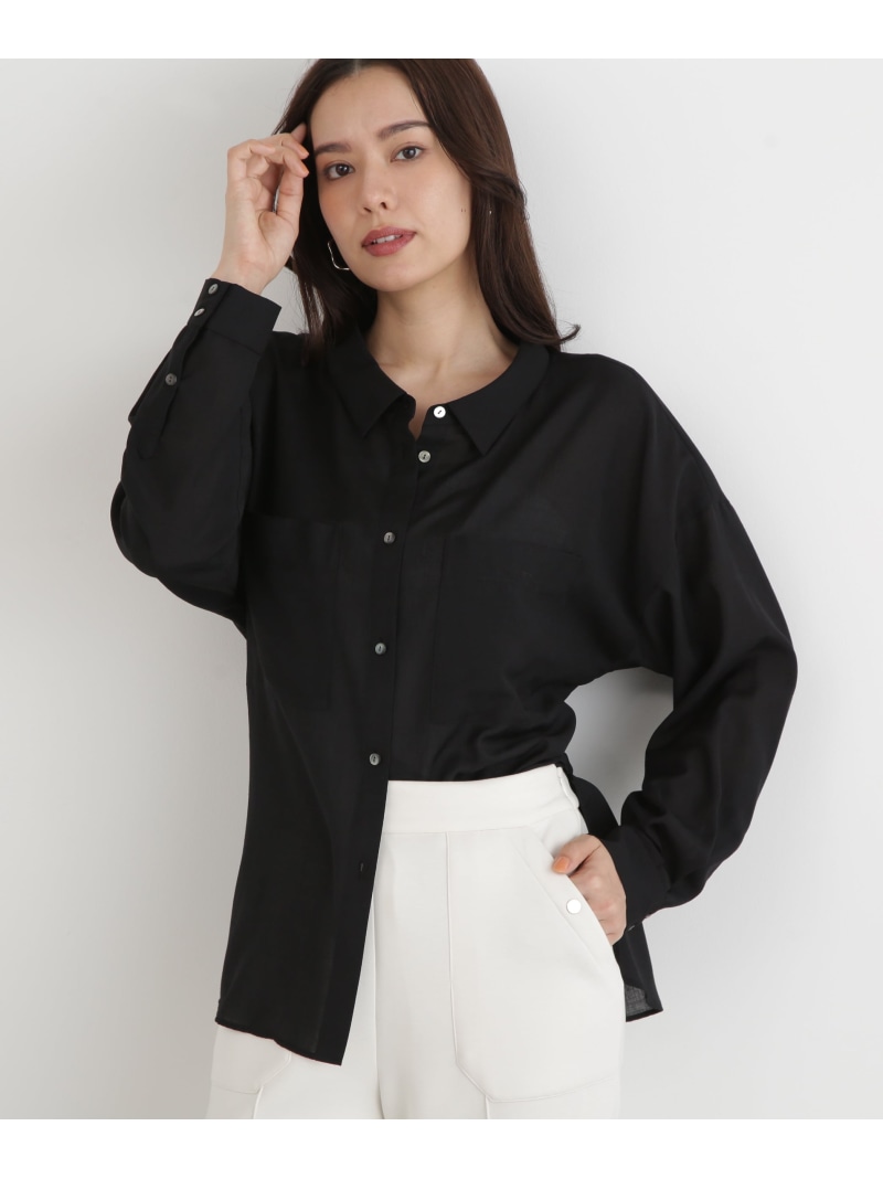 【SALE／46%OFF】◆バックレースアップシャツ PINKY&DIANNE ピンキー アンド ダイアン トップス シャツ・ブラウス ブラック グレー【RBA_E】【送料無料】[ Fashion]