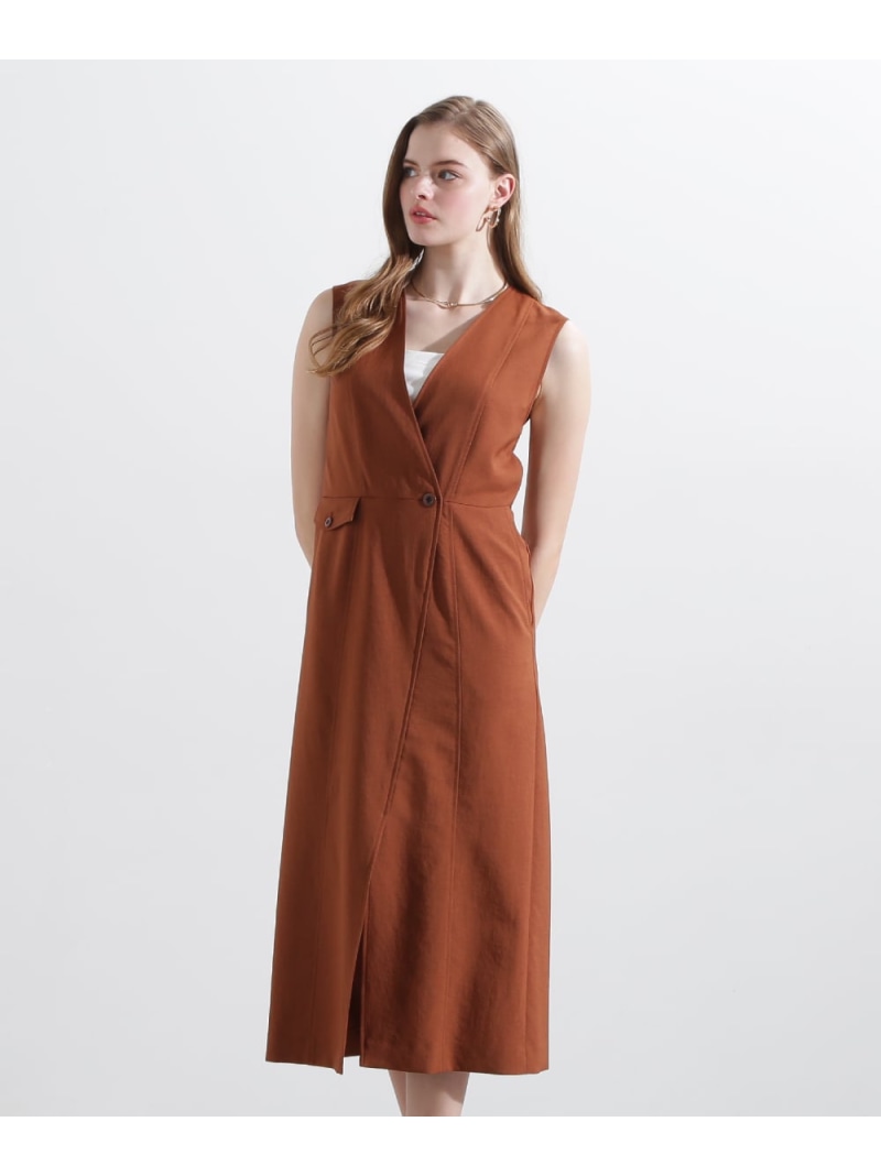 【SALE／49%OFF】◆ラップカシュクールワンピース PINKY\u0026DIANNE ピン手当たり アンド ダイアン 衣裳・御召しもの 衣裳 米国海軍 赤銅色【RBA_E】【貨物輸送無料】[ Fashion]
