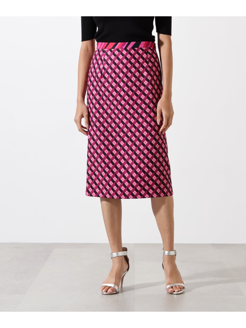 楽天市場】[冨張愛コラボ]スカーフプリントフレアスカート