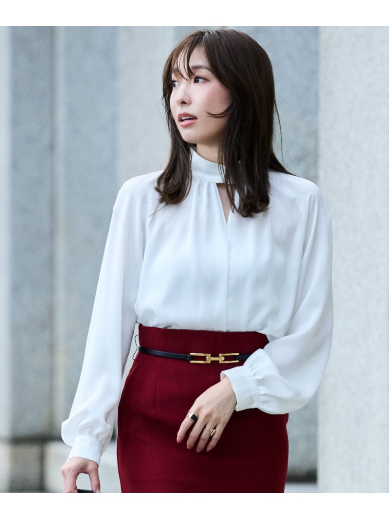 楽天市場】ギャザーネックドットジャガードブラウス PINKY&DIANNE