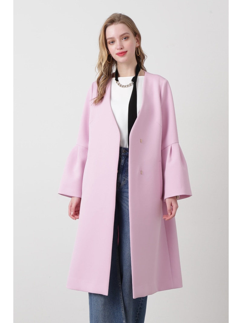 ピンキーアンドダイアン✴︎Wクロスショートビーバーベルテッドコート