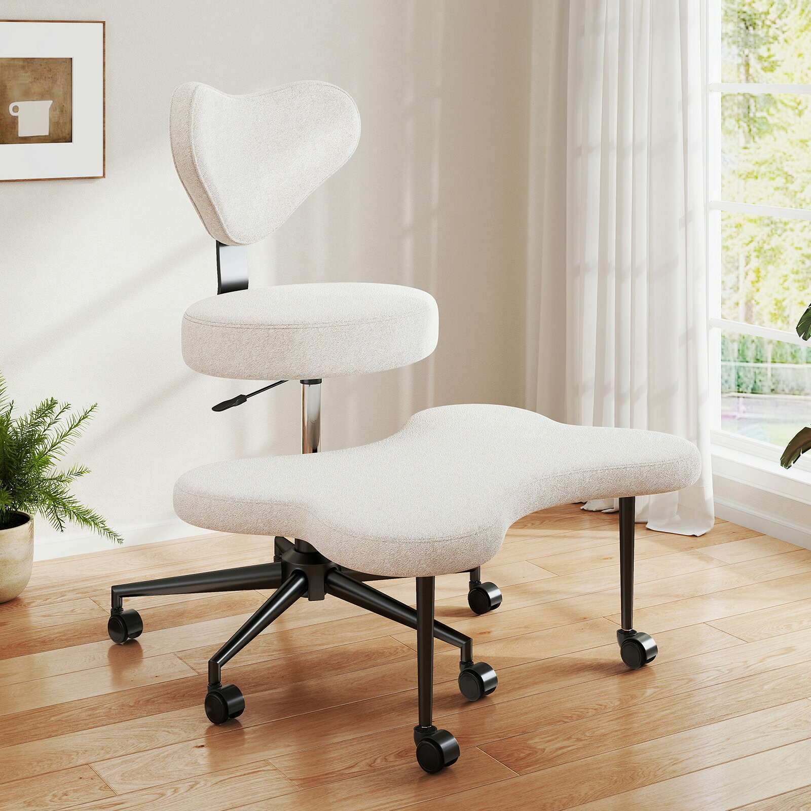 楽天市場】あぐらチェア チェア キャスター付き パソコンチェアー 多