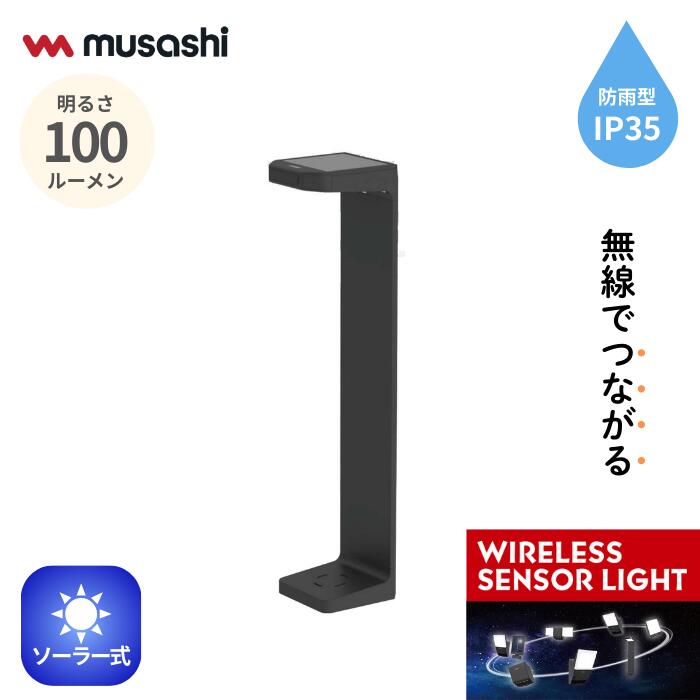人感検出器ともし火 室外 防犯ともし火 LED検出器ともし火 ムサシ RITEX ソーラー式ガーデンセンサーライト 送受信型（W-640） ソーラー発生 無線電話 ledともし火 エクステリア 照明装置 心丈夫さ用 防犯グッズ 部屋の入り口