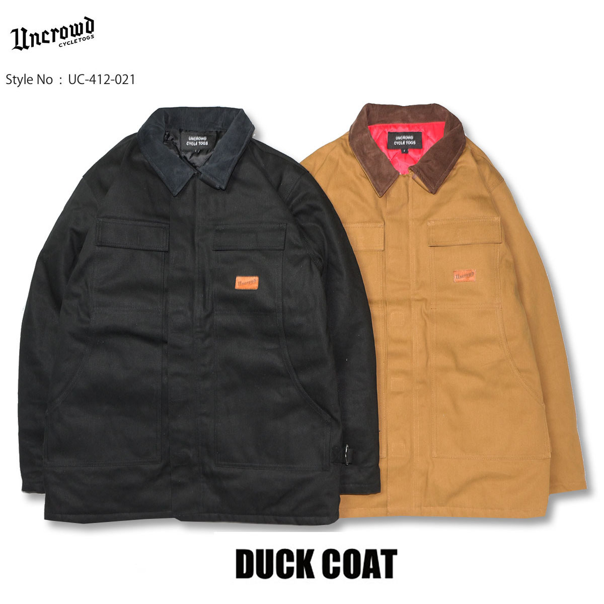 楽天市場】送料無料!!UNCROWD(アンクラウド) UC-114-022 JEEP COAT 2色(BLK/KHK) : Pins store