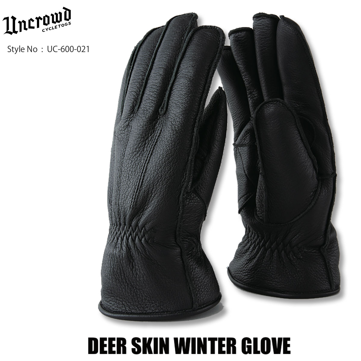 UNCROWD LEATHER BONE グローブ/ M UNCROWD/アンクラウド LEATHER BONE GLOVE/レザーボーングローブ