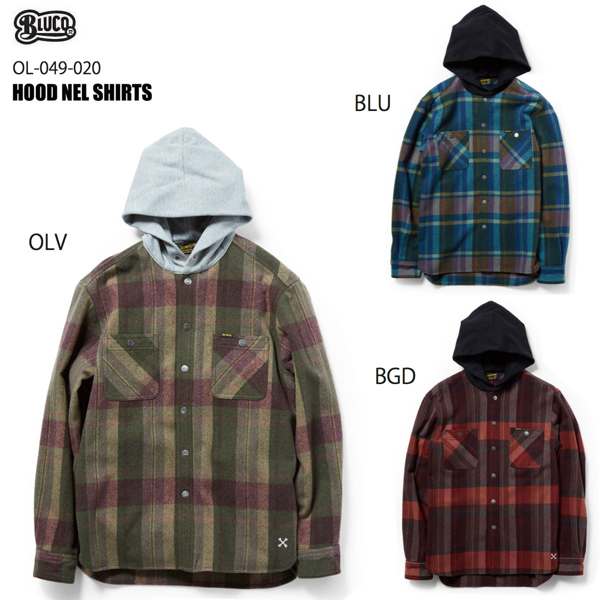 楽天市場】☆送料無料☆BLUCO(ブルコ) OL-914-022 SWEAT HOODIE -BWG- 4色(ASH/BLK/NVY/MRN) :  Pins store