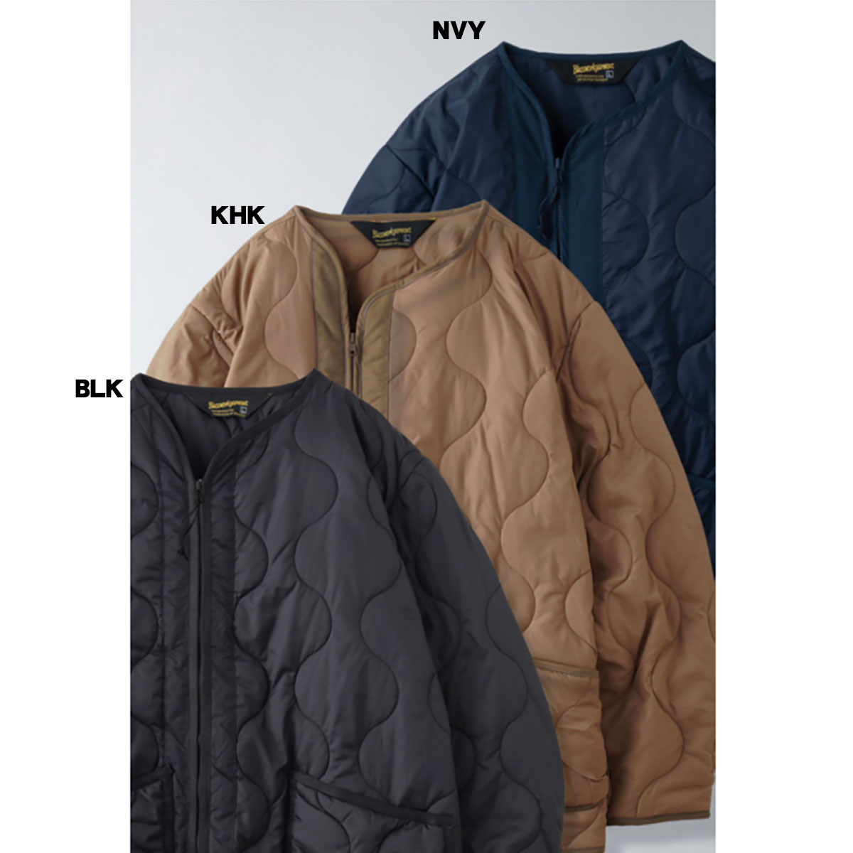 誕生日プレゼント ☆送料無料☆BLUCO ブルコ OL-071-022 LINER JACKET 3色 BLK KHK NVY fucoa.cl