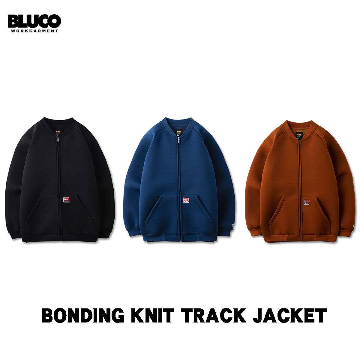 ☆貨物輸送無料大売り出し通貨価値!!☆BLUCO(ブルコ) OL-13-019 BONDING KNIT TRACK JACKET 3色(BLK/NVY/CAM)