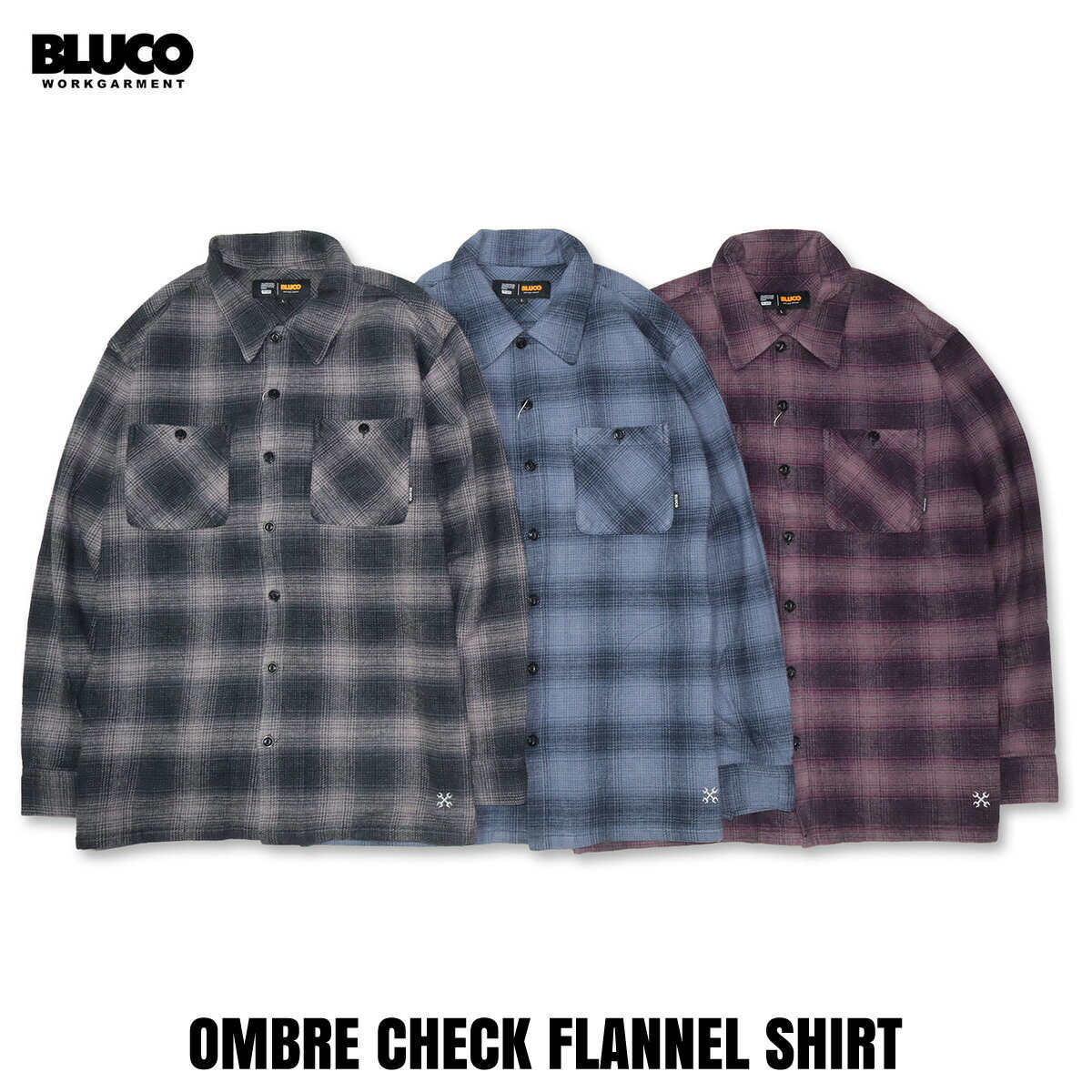 楽天市場】セール BLUCO ブルコ ネルシャツ オンブレチェック メンズ