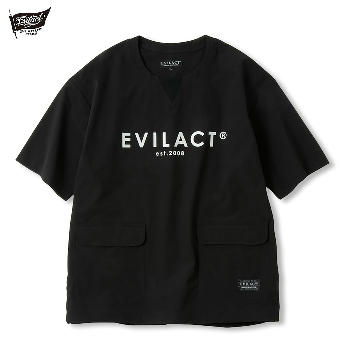 ☆送料無料セールプライス!!☆EVILACT(イーブルアクト) CHEMICAL S/S ブラック