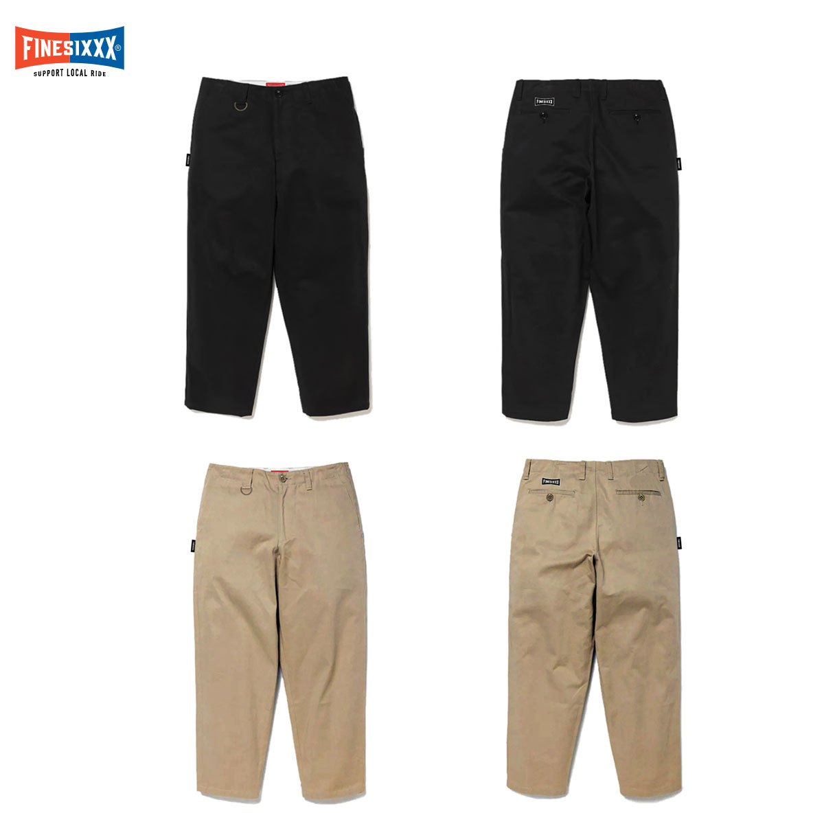 ☆貨物輸送無料大売り出し通貨価値!!☆FINESIXXX(ファインシックス) CUSTOM WORK PANTS 2色(黒いこと/ベージュ)