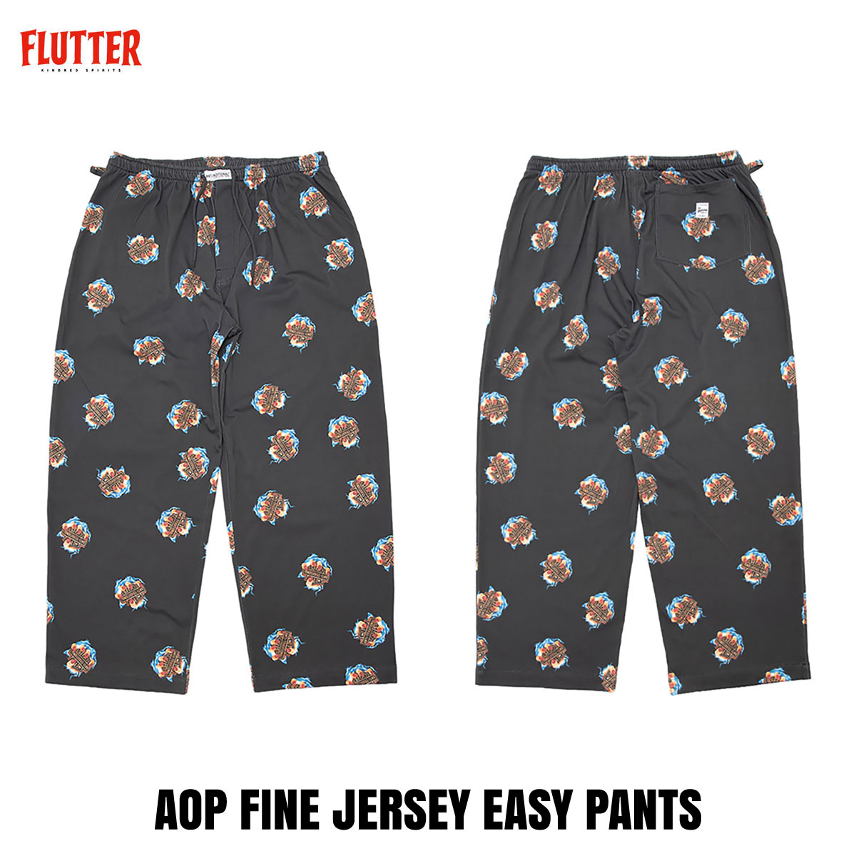 ☆送料無料サービス中!! FLUTTER(フラッター) AOP Fine Jersey Easy Pants｜Pins store