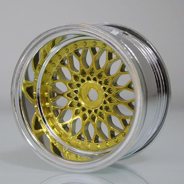 楽天市場】1/10 旧車向け 激深リム ゴールドメッシュホイール4本セット