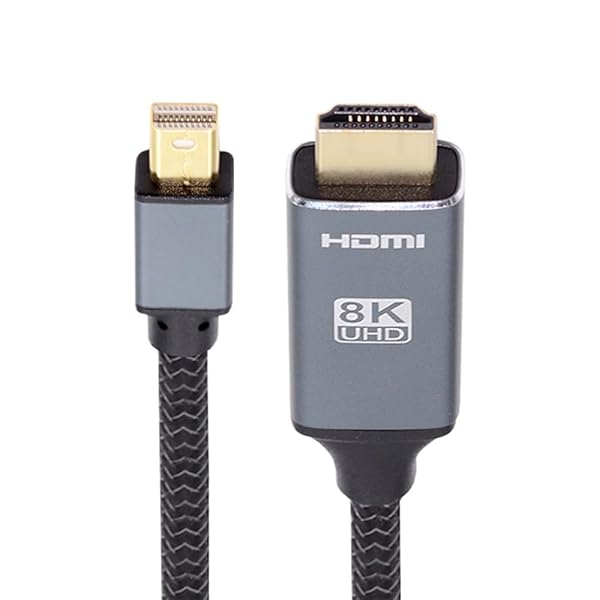 Cavo Mini DisplayPort 1.4 A HDMI 2.0 – Supporta 8K A 60Hz, 1.8m, Compatibile Con 4K UHD, Custodia In Alluminio