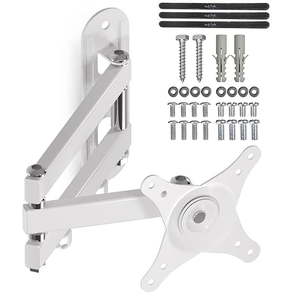 楽天市場】suptek 壁掛けテレビ金具 テレビアーム モニターアーム 白色