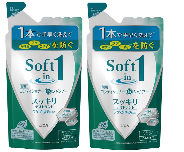市場 配送料無料 ライオン ソフトインワンシャンプー スッキリ