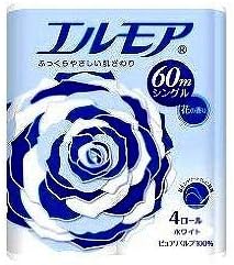 【入れもの売りわたす】エルモア トイレットロール4R シングル60m×24個仕掛ける 日用品雑貨・文房具・手芸-ティッシュ・トイレットペーパー-日用消耗品