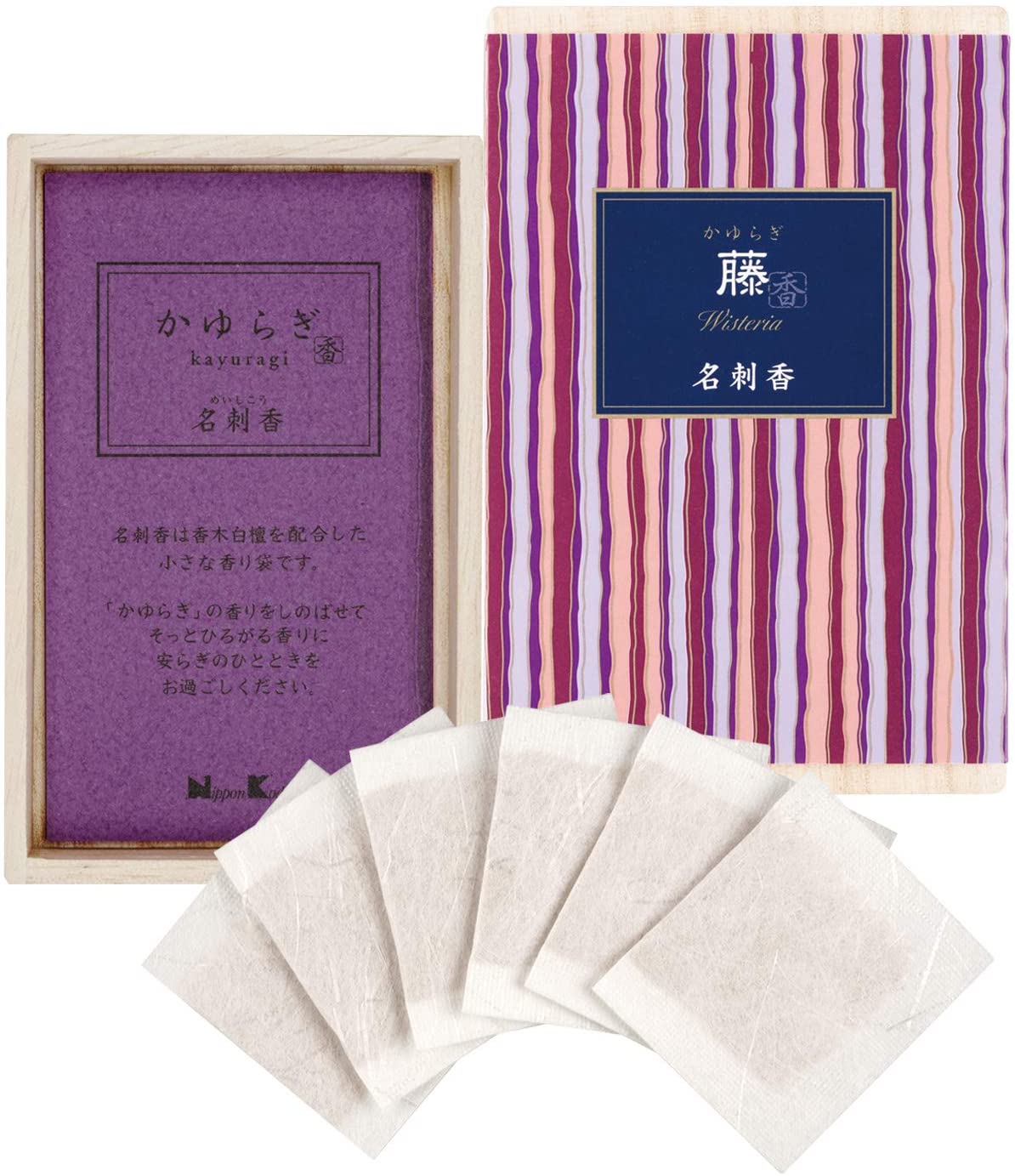 楽天市場】かゆらぎ 薔薇 名刺香 桐箱 6入 【日本香堂】【クリック