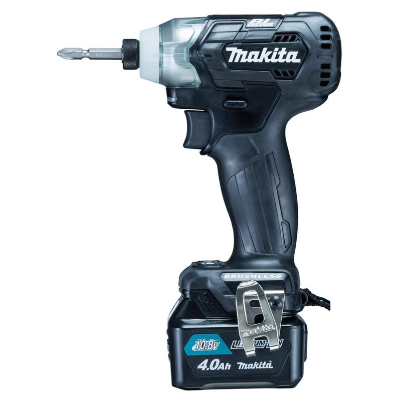 マキタ インパクトドライバTD111(10.8V)黒 トルク135Nm 4Ahバッテリ2本・充電器付 TD111DSMXB 24,975円