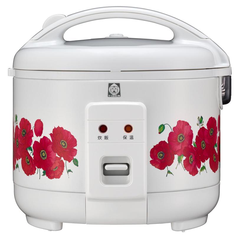 タイガー魔法瓶(TIGER) 炊飯器 3合 WEB 100周年記念モデル 復刻 レトロ柄 ポピー JNP-T055WF