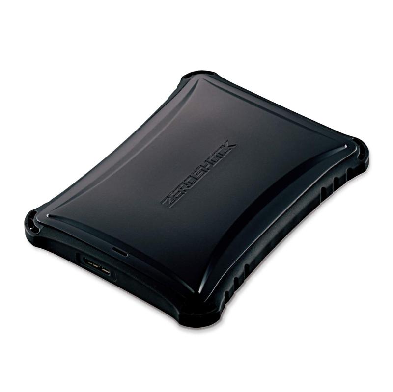 エレコム 外付けSSD 500GB ポータブル USB3.2(Gen2) PS5/PS4(メーカー動作確認済) 耐衝撃 ZEROSHOCK ブラック ESD-ZSA0500GBK｜ぴっぴストア　店