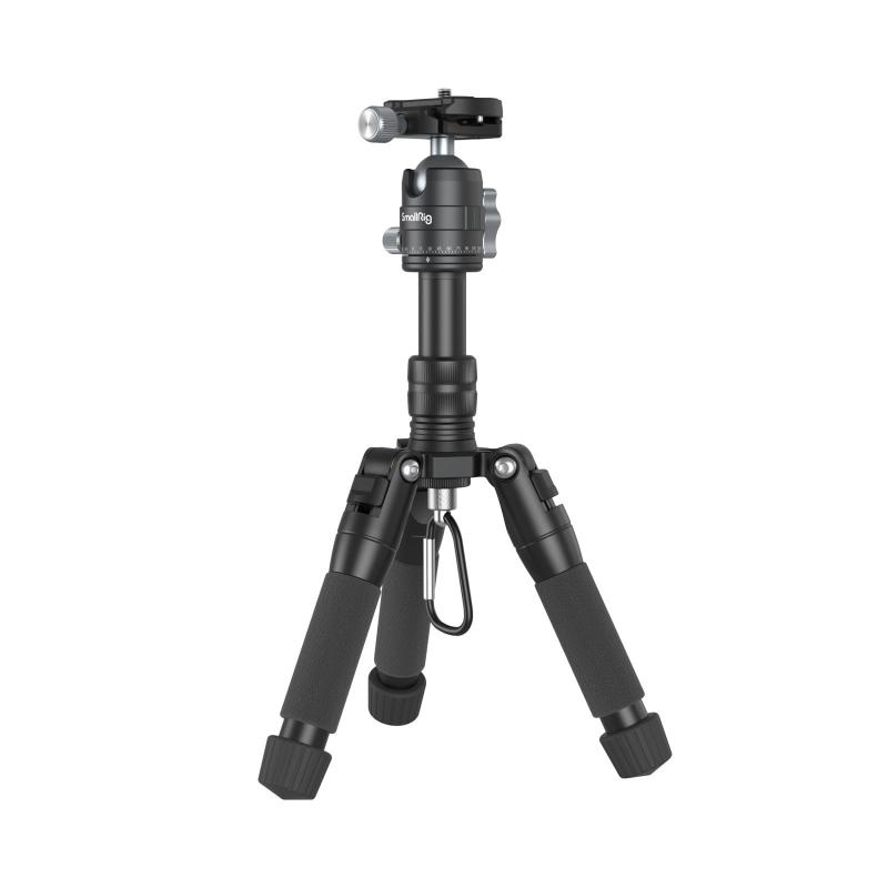 SmallRig VT-20 ミニ三脚 アルミニウム製 卓上三脚 最大荷重6kg 高さ52cmまで デスクトップ三脚 自由雲台付き 360°ボールヘッド付き アルカスイス式 小型 DSLR カメラ ビデオカメラ用 コンパクト 軽