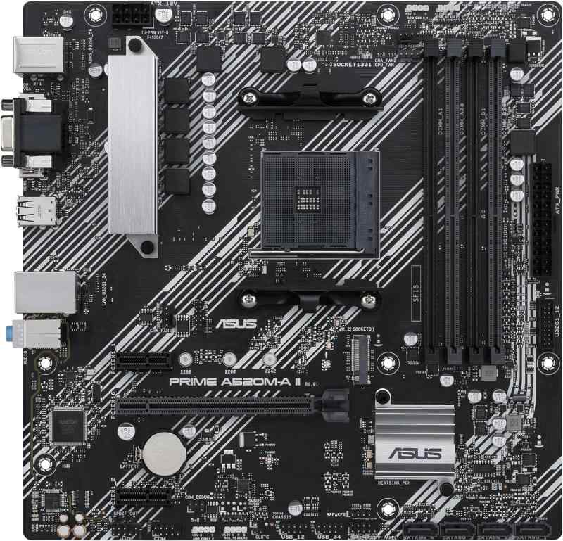 ASUS PRIME A520M-A II AMD Ryzen 5000つづき物 AM4 相応う A520 積み上げる mATX 母ちゃんゲーム盤/品