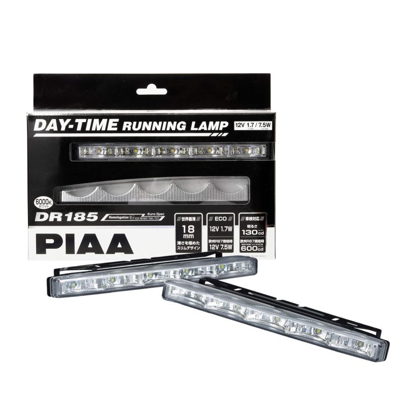 PIAA(ピア) デイタイムランプ LED 薄型タイプ 6000K 130cd/600cd DR185 車検対応可 2個入 12V/1.7W 欧州R7、欧州R87規格対応 L-232