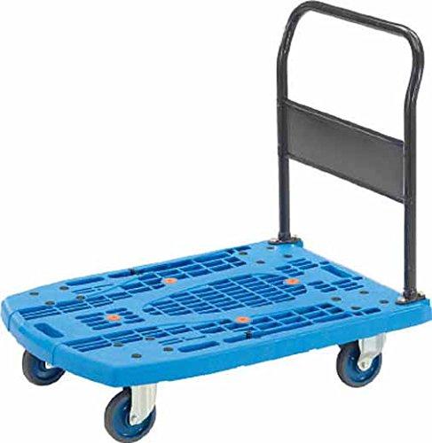 TRUSCO(トラスコ) 大型樹脂台車 カルティオビッグ ブルー 900x620 固定ハンドル MPK900B