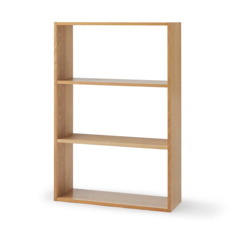 無印良品 スタッキングシェルフ・ワイド・3段・オーク材 幅81.5×奥行28.5×高さ121cm 37263222|ぴっぴストア 店