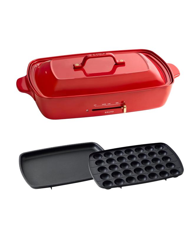 BRUNO ホットプレートグランデサイズ BOE026-RD 赤いこと BOE026-RD