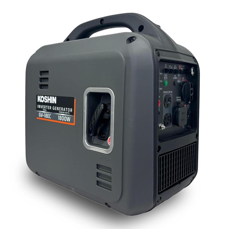 工進(KOSHIN) インバーター発電機 GV-18EC 定格出力1.8kVA 正弦波 防音型 電力消費ランプ 軽量 高出力 静音 家庭用 ガソリン発電機 ポータブル発電機 並列運転 50Hz/60Hz切替 過負荷保護 オイル不足 49,465円