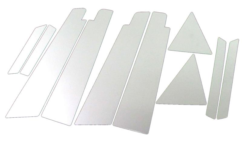プリウス 30系 超鏡面メッキピラーパネルカバー 10PC バイザー有り用 【 PIL-SIL-308 】 4628