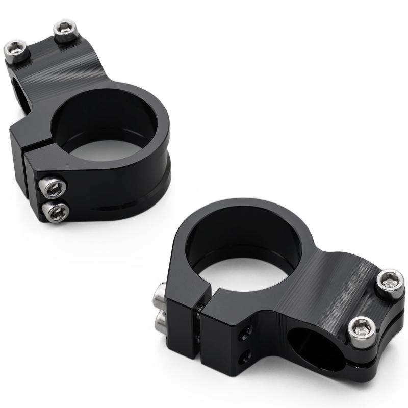 デイトナ(Daytona) 削り出し セパレートハンドル用 クランプ左右セット フォーク径 φ41mm ブラック 69451