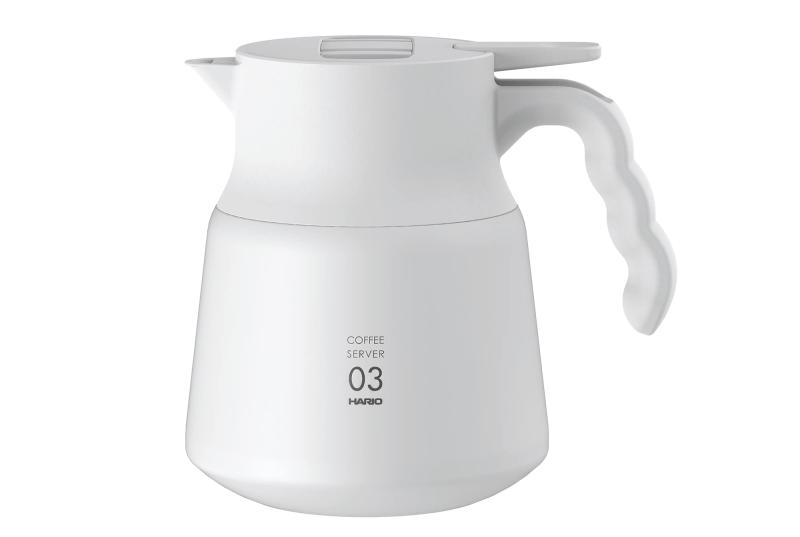 HARIO(ハリオ) Ｖ60 保温ステンレスサーバー PLUS 800 保存可能容量800ml ホワイト VHSN-80-W
