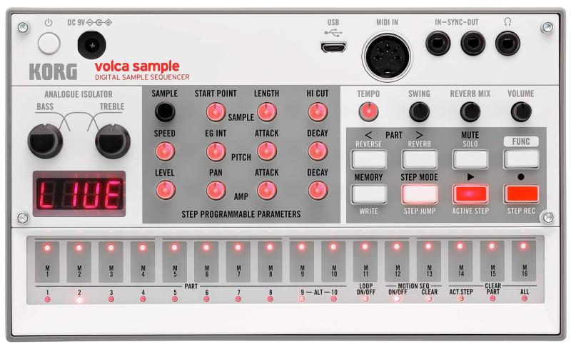 KORG デジタル サンプラー volca sample2 シンセサイザー 電池駆動 スピーカー内蔵 ヘッドフォン使用可 どこでも使えるコンパクトサイズ
