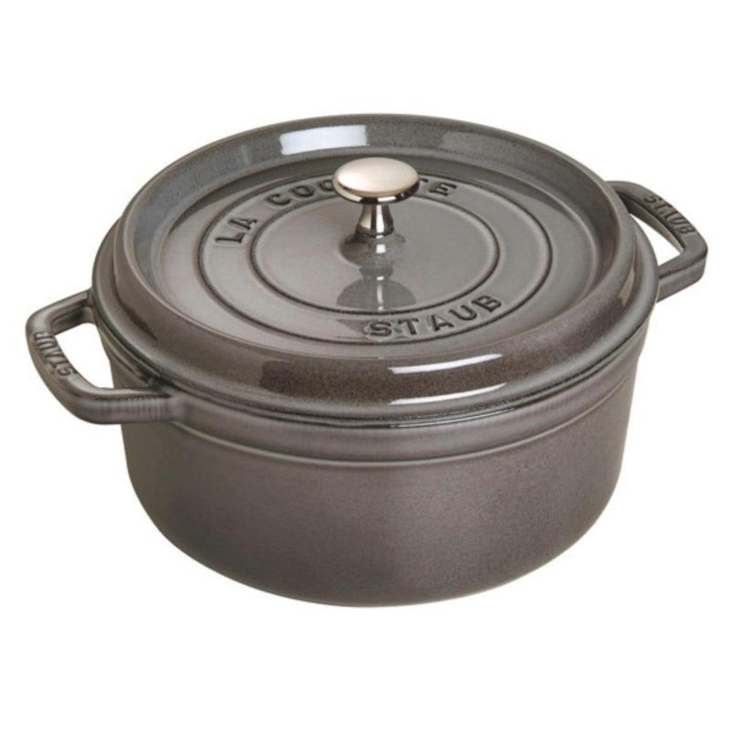 ストウブ(Staub) 「 ピコ ココット ラウンド グレー 18cm 」 両手 鋳物 ホーロー 鍋 IH対応 【シリアルナンバー付き日本正規販売品】 La Cocotte Round 40509-484｜ぴっぴストア　店