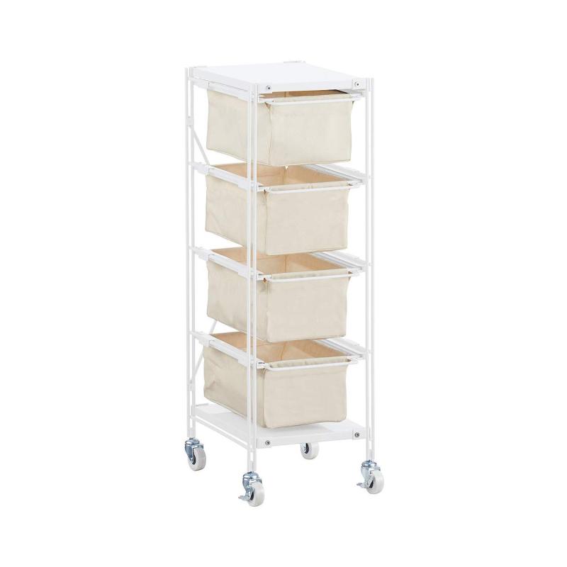 スチールユニットシェルフ帆布バスケットセット・幅５６ｃｍタイプ・ライトグレー 無印良品 スチールユニットシェルフ帆布バスケットセット ライトグレー