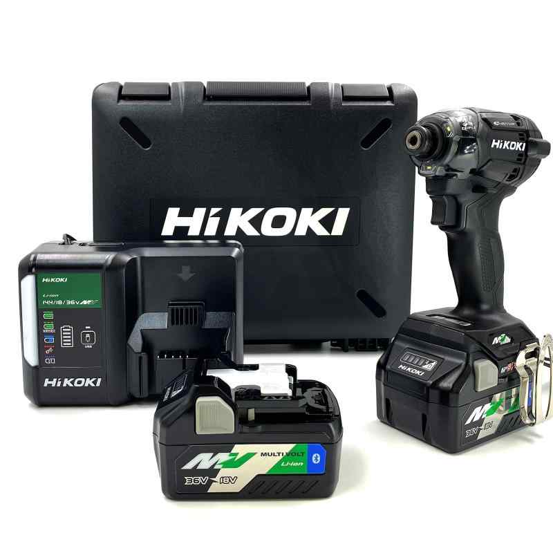 HiKOKI(ハイコーキ) 36Vインパクトドライバ ストロングブラック Bluetooth搭載蓄電池2個・充電器・ケース付き WH36DC(2XPBS)［在庫僅少品］｜ぴっぴストア　店