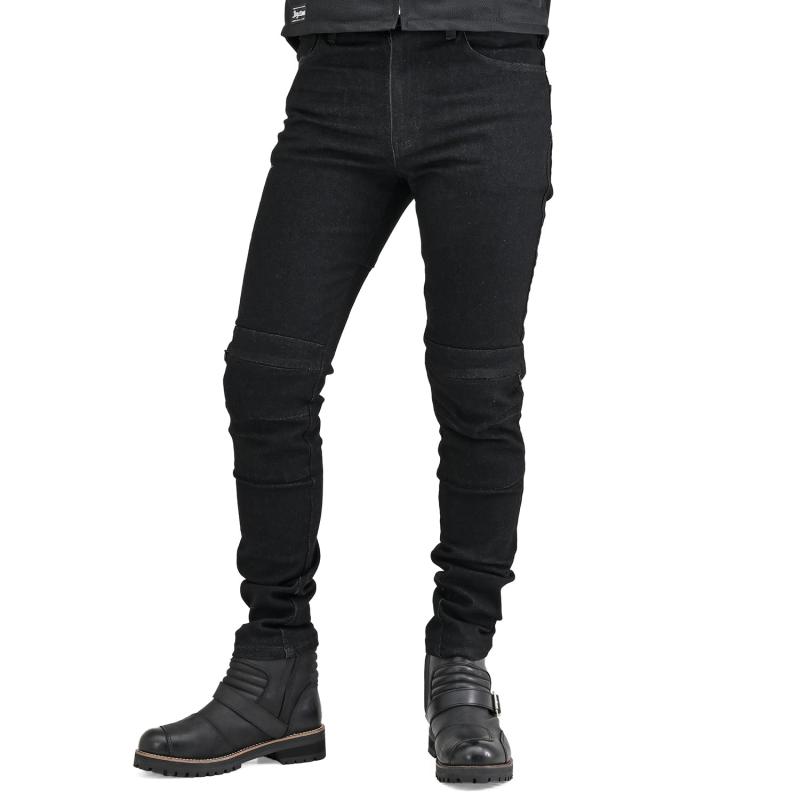 デイトナ(Daytona) バイク ライディングパンツ 春夏秋 薄型プロテクター(ひざ)付属 CEレベル1 ストレッチ 13oz スリムフィットジーンズ DB-002 ブラック 3Lサイズ(37インチ) 39737