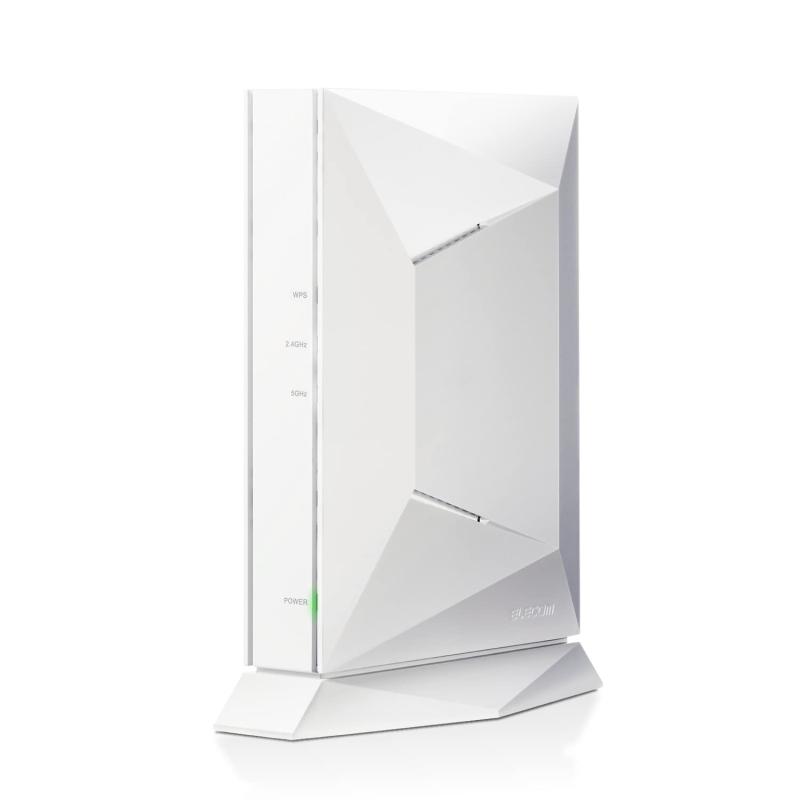 エレコム 無線電話ローカルエリアネットワークルータ ゲーミングルーター Wi-Fi6相応う 2402+800Mbps 11ax/ac/n/a/g/b 流行りマイクロ「スマートホームネットワーク(TM)」積み上げる DX空中線締めくくる内蔵空中線積み上げる 白いこと WRC-G01-W