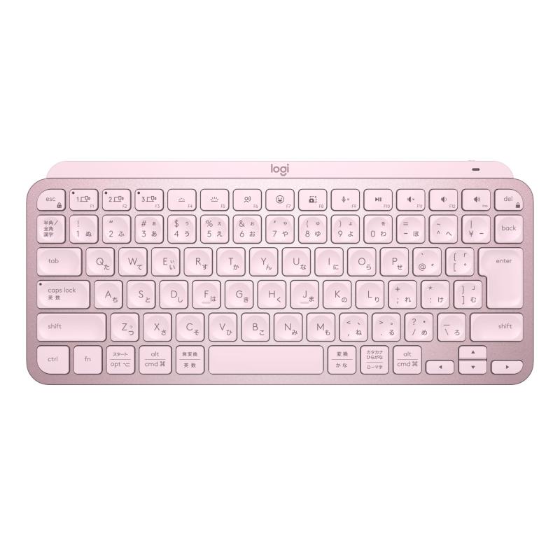 ロジクール MX KEYS mini KX700RO ミニマリスト 無線電話 イルミネイテッド 鍵盤 サクラ色 申し受ける式 bluetooth Logi Bolt Unifying非相応う USB-C-A 日本語割りつける windows mac chrome