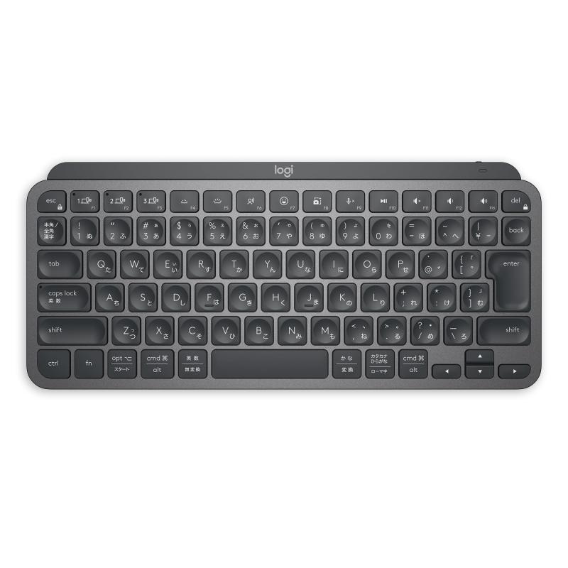 ロジクール MX KEYS mini KX700GR ミニマリスト 無線電話 イルミネイテッド 鍵盤 石墨 申し受ける式 bluetooth Logi Bolt Unifying非相応う USB-C-A 日本語割りつける windows mac chr