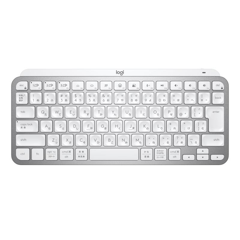 ロジクール MX KEYS mini KX700PG ミニマリスト ワイヤレス イルミネイテッド キーボード ペイルグレー 充電式 bluetooth Logi Bolt Unifying非対応 USB-C-A 日本語配列 windows mac chr
